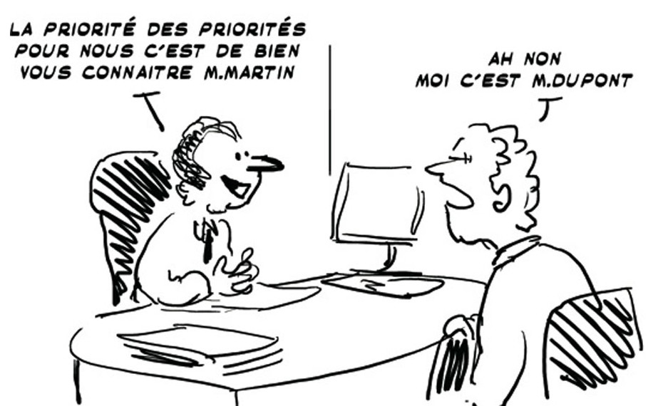 Illustration humoristique pour démontrer l'importance de la connaissance client